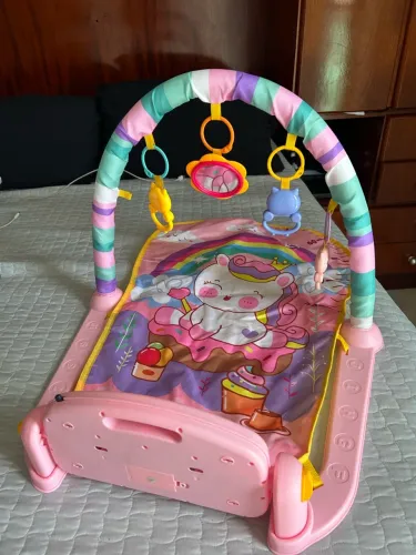 Tapete de Atividades Musical com Piano Interativo Ginásio com Som e Luzes