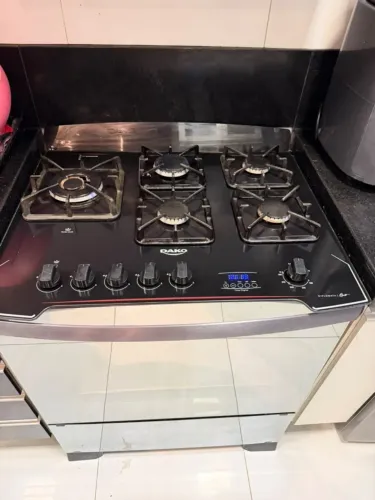 Fogão 5 Bocas Dako Diplomata Grill com Frente em Vidro