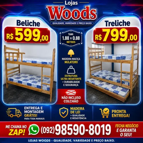 Beliche Madeira Treliche Madeira Disponível a Pronta Entrega
