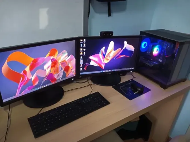 PC Gamer Completo | RX 560 4GB | 16GB RAM | SSD + 2TB | 2 Monitores 24?