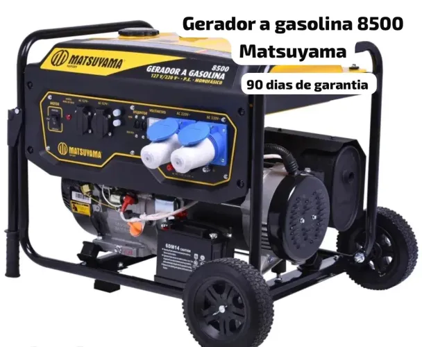 Gerador a gasolina 8500 Matsuyama novo nunca usado está na caixa