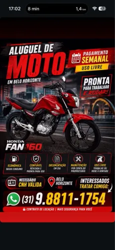 Aluguel de motocicleta 