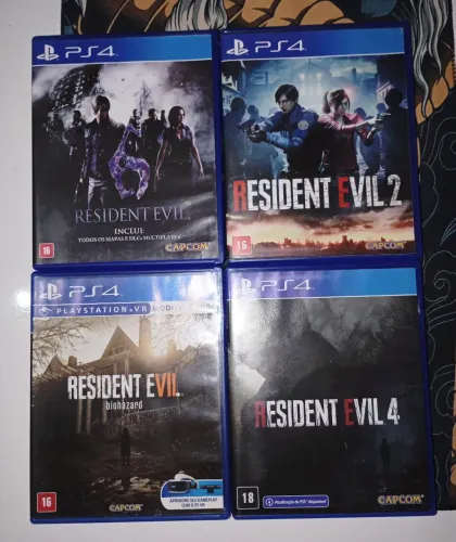 Lote de jogos de resident evil ps4