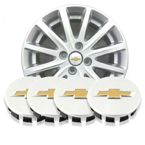 Kit 4 Pçs calota de centro de roda com emblema GM