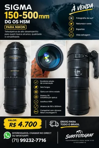Lente nikon sigma 150 500 