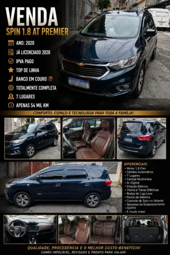 Chevrolet Spin Premier 1.8 8V Econo.flex 5P Aut. 2020