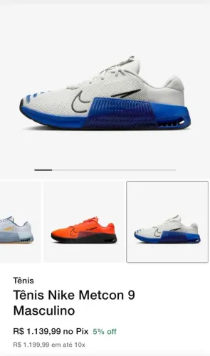 Nike Metcon 9 crossfit azul tamanho grande 45/46/47 BR