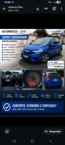 Honda Fit Ex/s/ex 1.5 Flex/flexone 16V 5P Aut. 2015