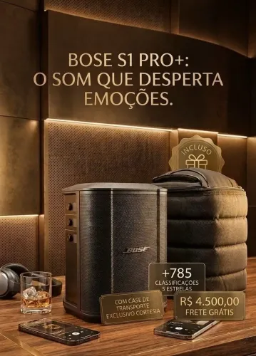 Bose S1 Pro+ com case em estado de novo