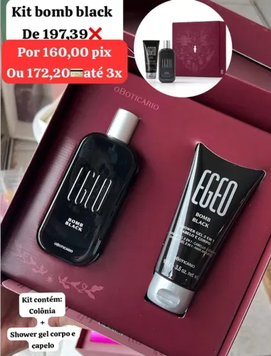 Kit presenteavel masculino egeo bomb black