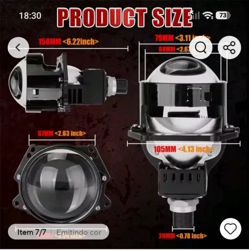 Projetor BI led 3 polegadas hella