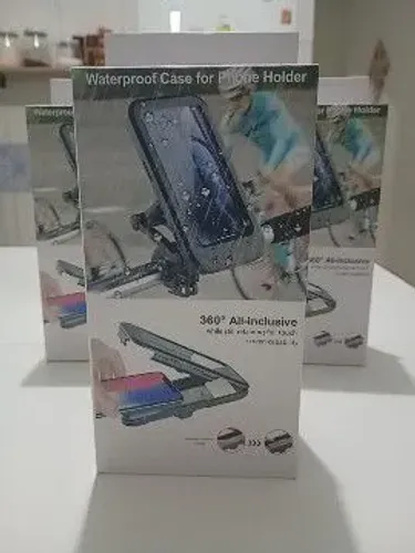 Suporte Porta Celular Moto Bike Á Prova Dágua 360 Articulado