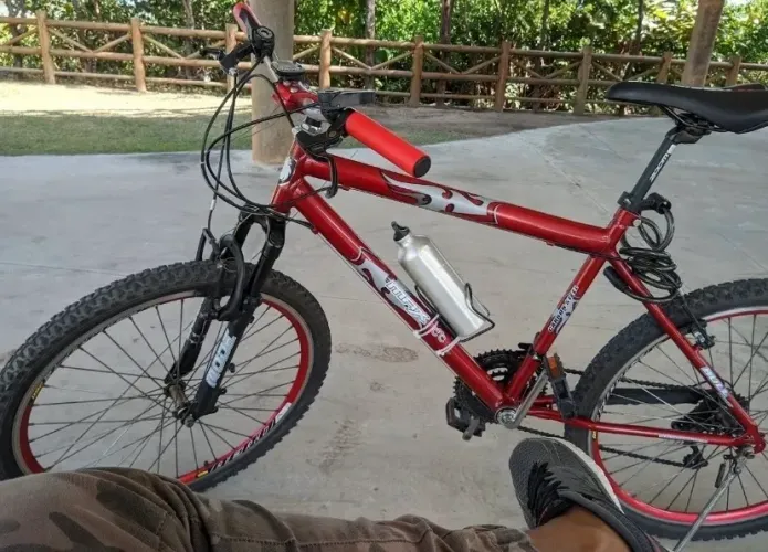 ? BIKE MOUNTAIN BIKE VERMELHA - ESTILO E POTÊNCIA! ? ?