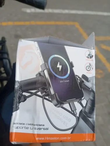 Suporte com carregador de aço(novo)R$:25.00
