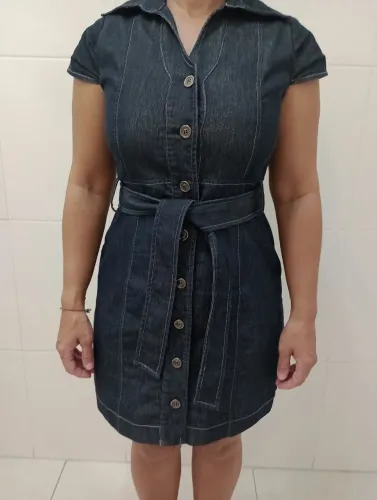 Vestido tipo Jeans com elastano P