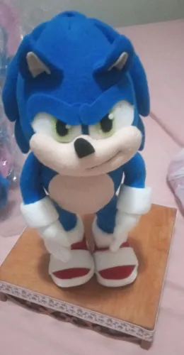 Boneco de feltro Sonic