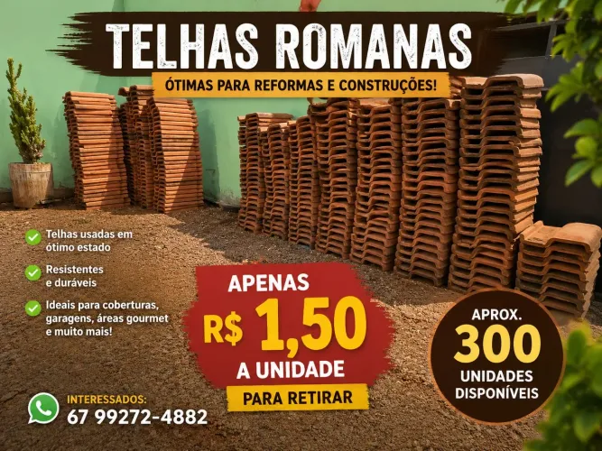 Vendo 300 Telhas Romanas