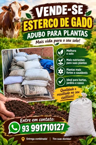 Esterco de gado(adubo puro)