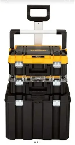 Maleta de Ferramentas com Rodas DEWALT  3 Módulos Capacidade 50kg Cor Preto