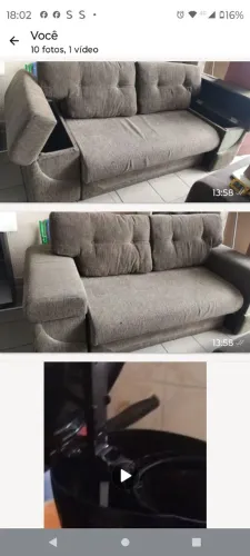 Sofá baú nos braços