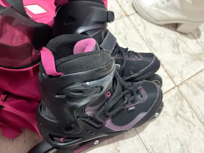 Patins Oxelo tam 39 - Preto e Roxo