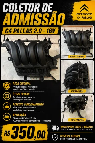 Coletor de admissão C4 pallas 2.0-16 válvulas
