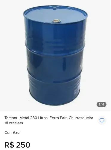 Latão de ferro de 200 litros