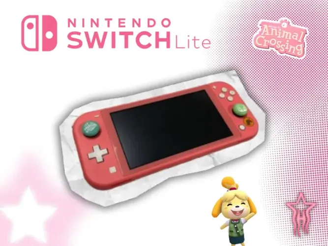 Nintendo Switch Lite Rosa - Animal Crossing