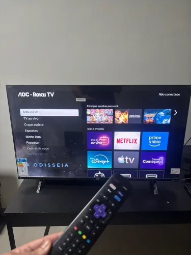 Smart TV 43 Polegadas AOC Sistema Roku | Nova no plástico