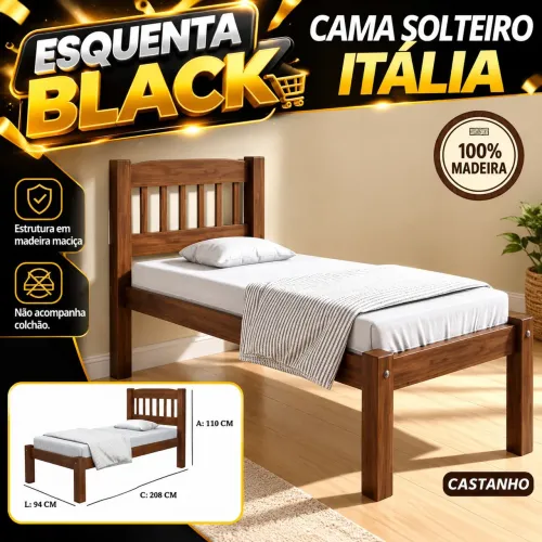 CAMA SOLTEIRO ITALIA 0,90