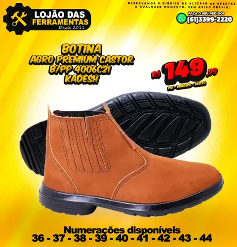 Botina Agro Premium Castor B/PP 4006C21 Kadesh