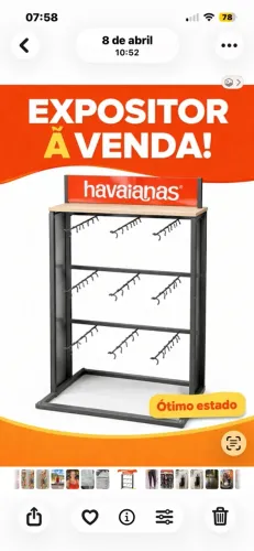 Expositor de chinelo havaianas