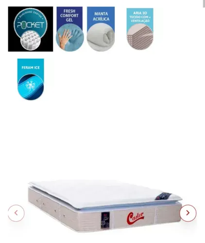 Colchão casal super luxo vitagel Castor usado - desconto no cash chamar no chat