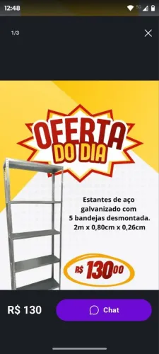 PRATELEIRA DE AÇO GALVANIZADO COM 5 BANDEJAS 