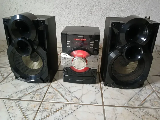 SOM PANASONIC 3 EM 1 RELÍQUIA FUNCIONANDO PERFEITAMENTE