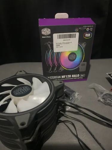 KIT 3 FANS COOLER MASTER MASTERFAN MF120 HALO ARGB 1800 RPM + CONTROLADORA