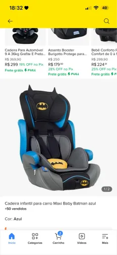 Cadeirinha com assento de elevação do batman