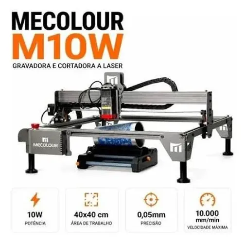 Máquina Gravadora Corte E Gravação A Laser Mecolour - M10w Completa