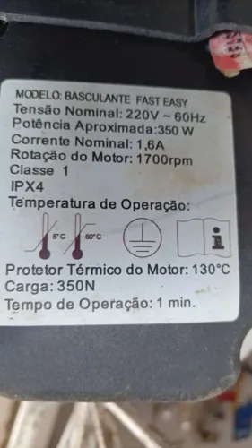 Motor de portão 1700rpm
