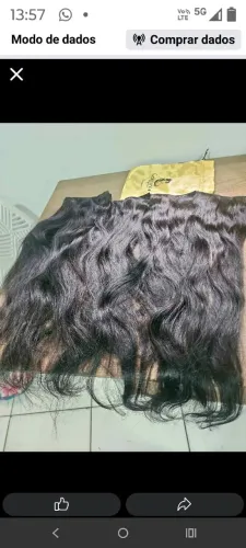 Cabelo liso ondulado 280 gramas65 centímetros novo não me adaptei