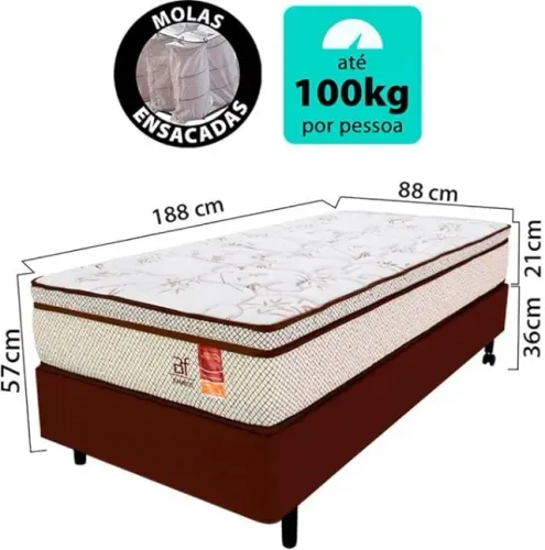 Em molas ensacadas , cama Box solteiro !