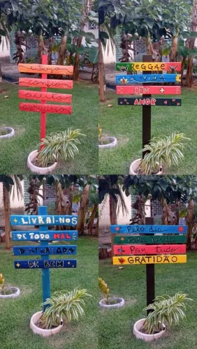 Placa jardim