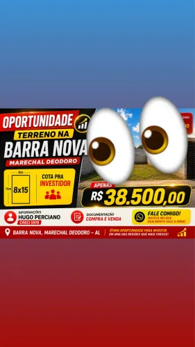 Terreno 38.500,00 barra nova