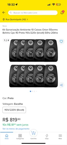 Kit caixa de som ambiente 