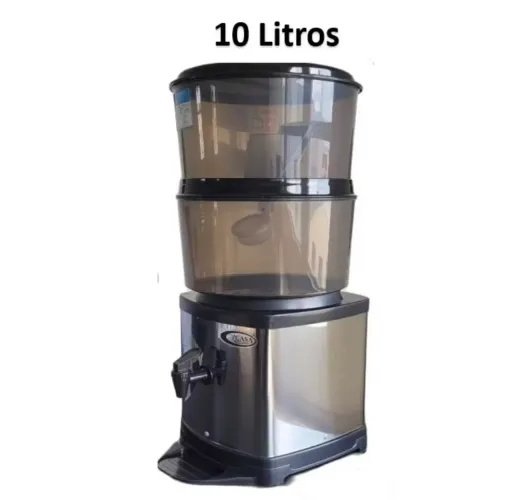 Bebedouro filtro para água inox com base de barro 