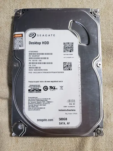 HD 500gb Seagate, Saudável e sem bad block