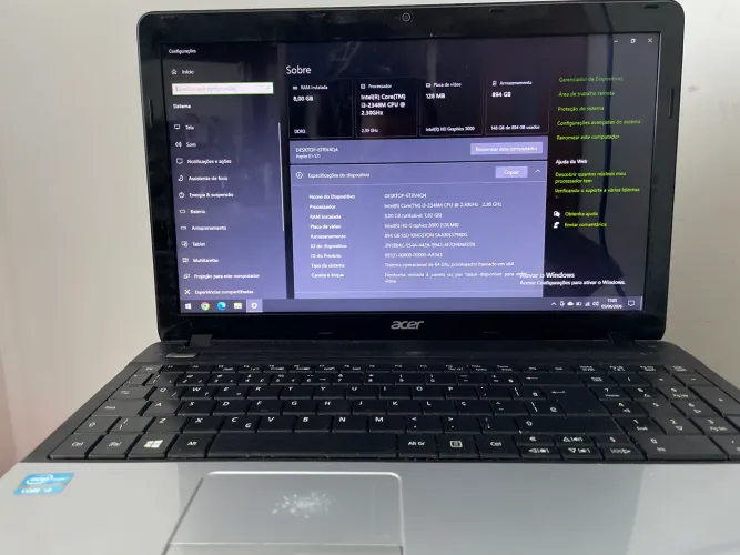 Notebook acer i3
