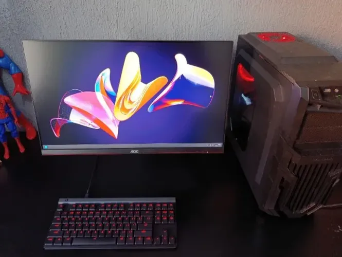 Setup Gamer Completo - Ryzen 7 5700X + RTX 4060 Ti + Monitor AOC Hero 165Hz