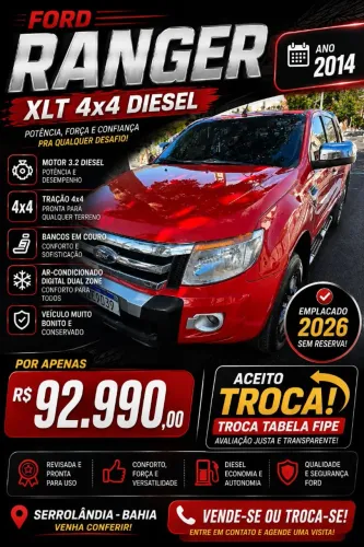 Ford Ranger XLT 3.2 20V 4X4 CD Diesel Aut. 2014
