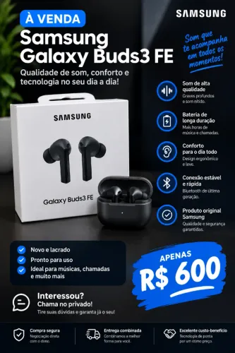 Fone de ouvido Samsung Buds3 FE Lacrado